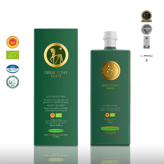 Aceite de oliva virgen extra ecológico D.O.P. Kalamata GREEK PONY FARM 500ml