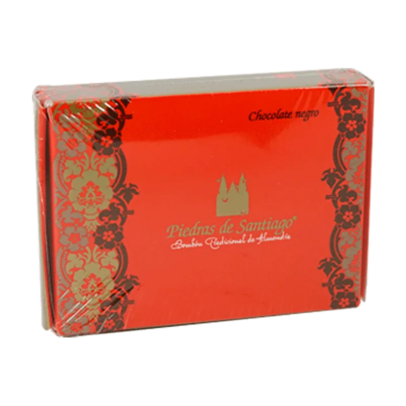 Caja bombones artesanos chocolate negro y almendra Marcona 150g