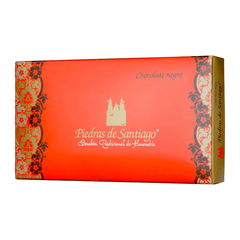 Caja bombones artesanos chocolate negro y almendra Marcona 275g