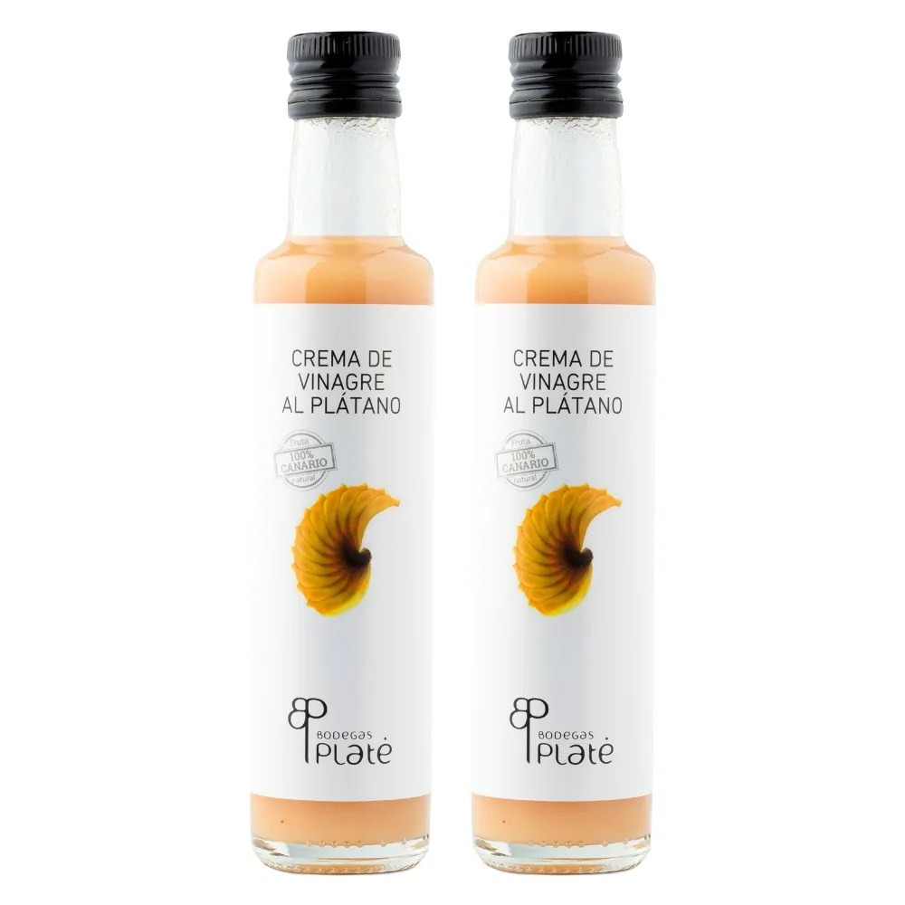 Platé Crema de vinagre Plátano 2x25 cl.