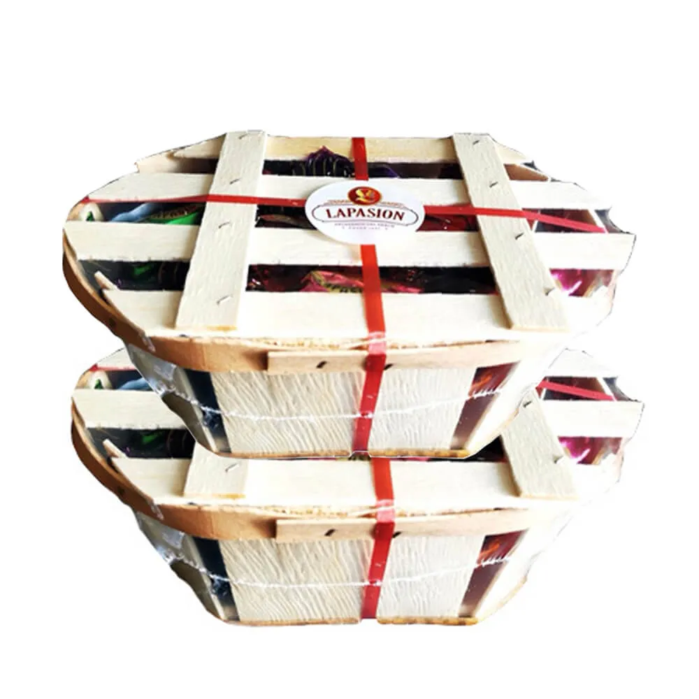 Frutas de Aragón con chocolate - cestas 2x250