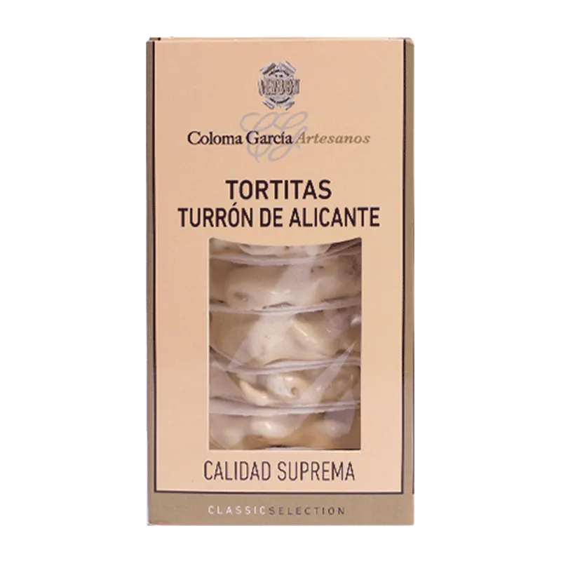 Estuche mini tortitas turrón Alicante artesanas 180g