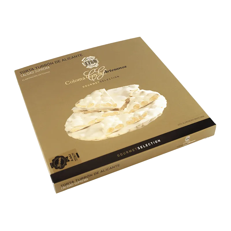 Estuche torta Oro turrón Alicante artesana 'Gourmet' 200g