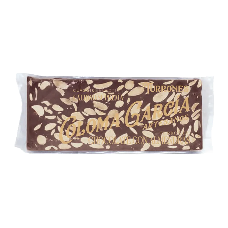 Estuche turrón chocolate y almendras artesano 'Classic' 300g