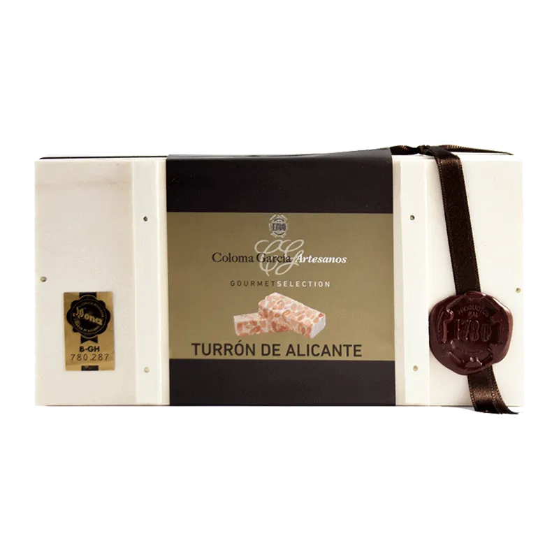 Estuche madera turrón Alicante artesano 'Gourmet' 300g
