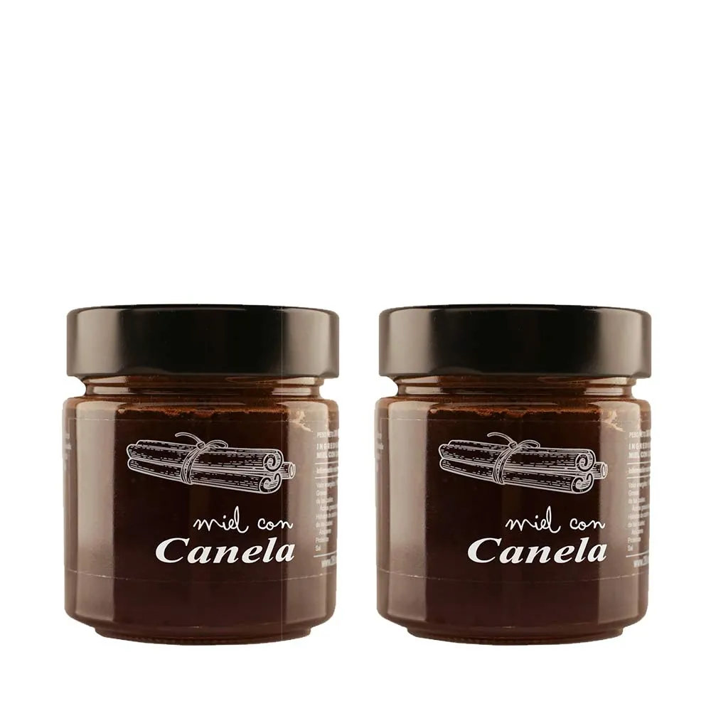 Miel con canela de ceylan 300 g - Pack 2 tarros