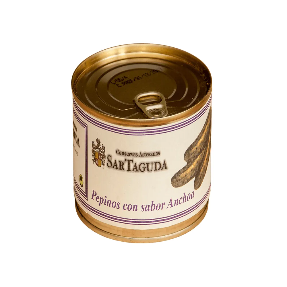 Pepinillos Sabor Anchoa - Pepinillos en Vinagre Encurtidos Grandes en Bote de 390 g