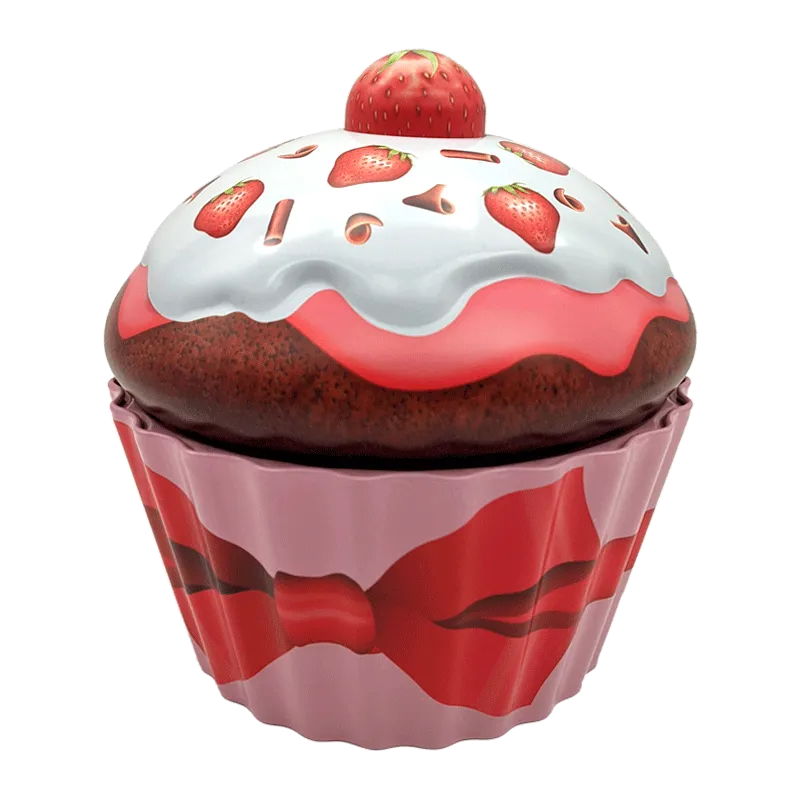 Lata bombones praliné leche 'Cupcake Fresas' 150g