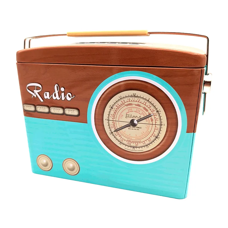 Lata bombones praliné leche 'Radio' azul 150g