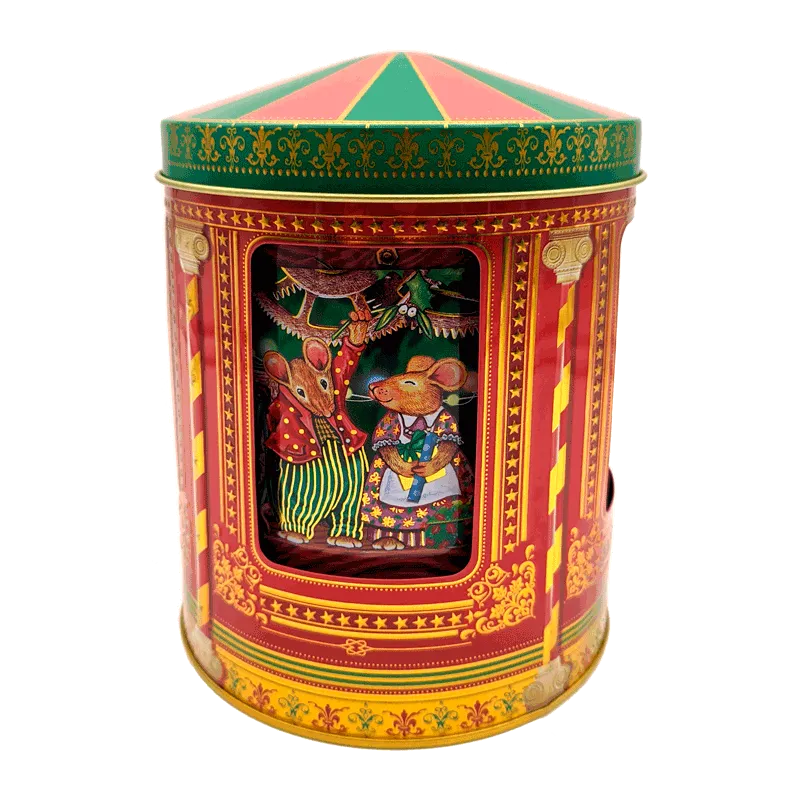 Lata musical bombones praliné leche 'Carrusel de ratoncitos' 150g