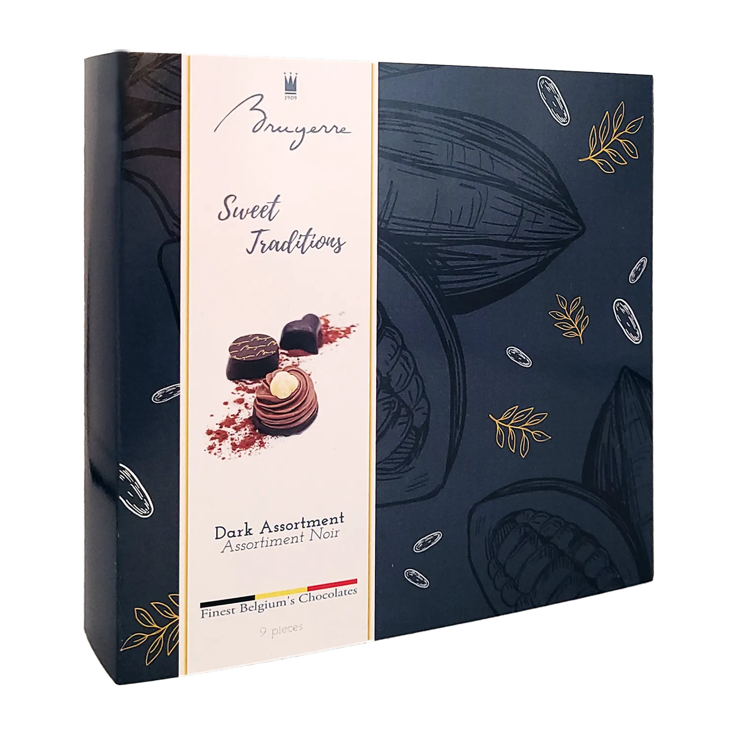 Estuche chocolate negro surtido 'Sweet Traditions' 9 piezas
