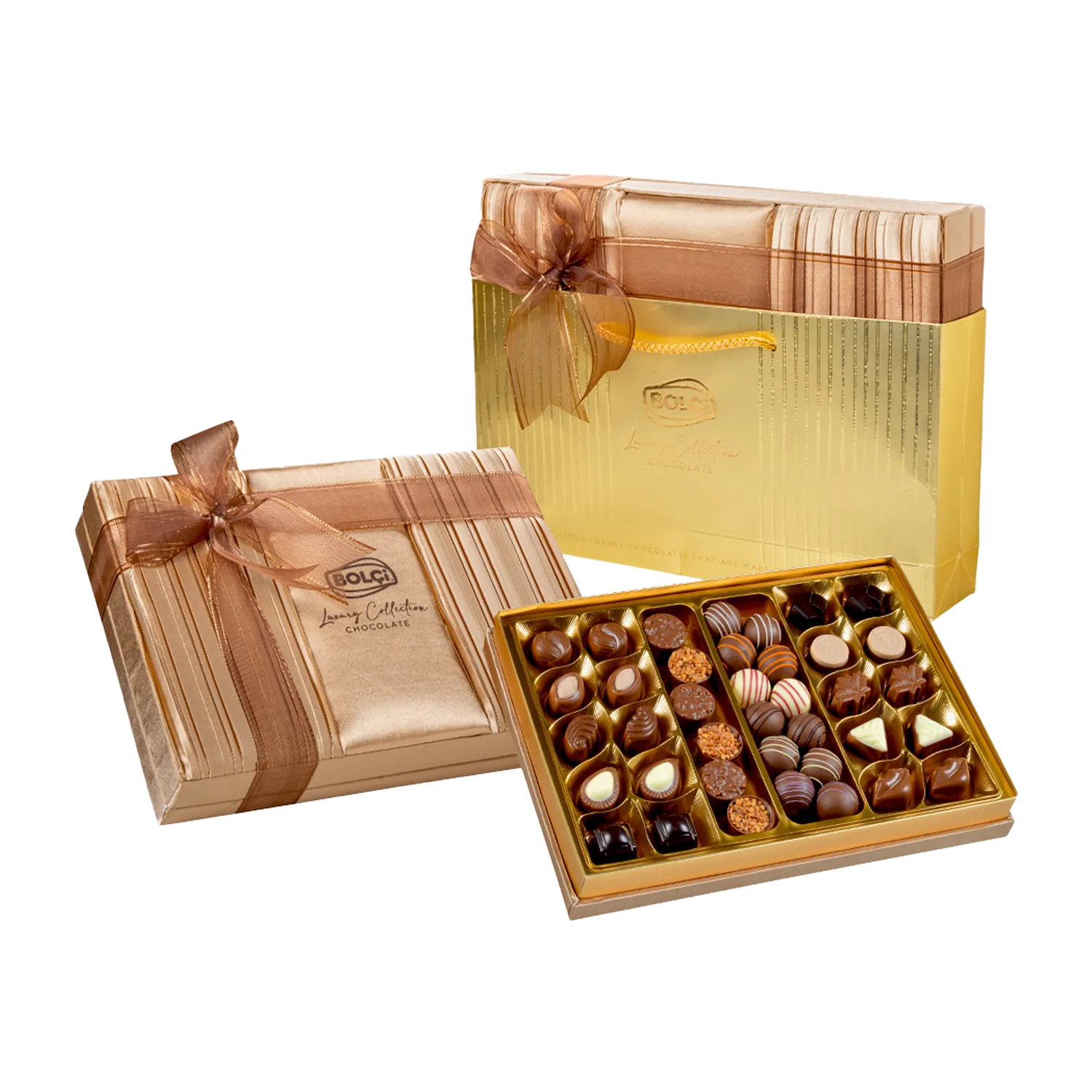 Caja bombones surtidos 'Satin Gold' 500g
