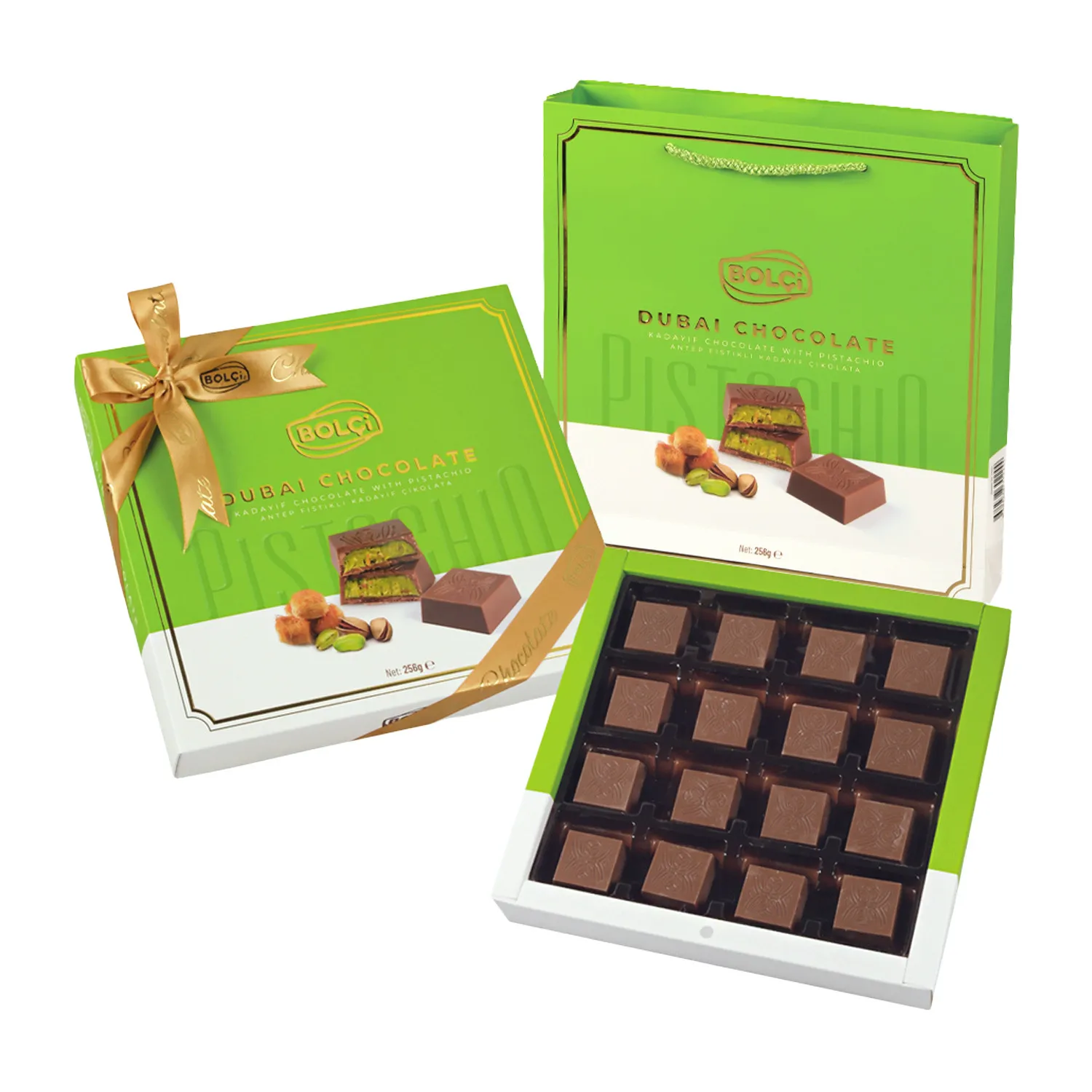 Caja bombones pistacho 'Dubai' 256g
