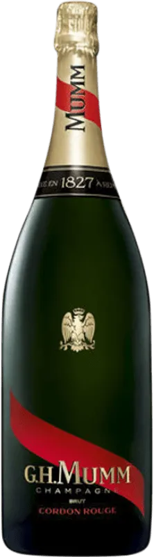 G.H. Mumm Cordon Brut Champagne Rouge — Rojo Gran Reserva Botella Jéroboam-Doble Mágnum 3 L.