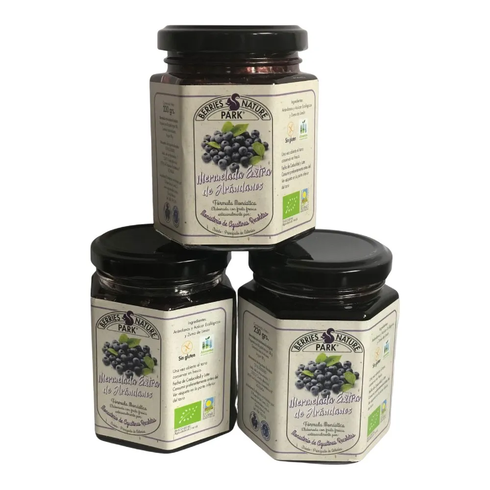 Mermelada Extra de Arándanos Ecológicos Pack de 3 Unidades