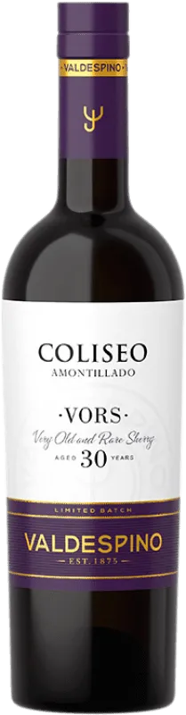 Valdespino Coliseo Palomino Fino Jerez-Xérès-Sherry Amontillado VORS Very Old Rare Sherry — Muy Viejo y Exclusivo Botella Medium 50 cl.
