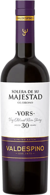Valdespino Su Majestad Palomino Fino Jerez-Xérès-Sherry Solera, Oloroso VORS Very Old Rare Sherry — Muy Viejo y Exclusivo Botella Medium 50 cl.