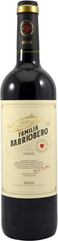 Señorio de Barriobero. Familia Barriobero Tempranillo Rioja Crianza 75 cl.
