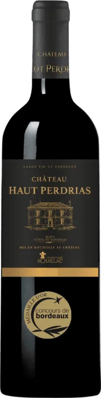 Bouillac. Château Haut Perdrias Blaye Côtes de Bordeaux 75 cl Sin Alcohol.