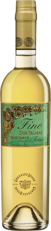 González Byass Tio Pepe Dos Palmas Palomino Fino Manzanilla-Sanlúcar de Barrameda Botella Medium 50 cl.