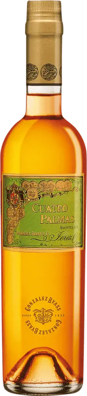 González Byass Cuatro Palmas Palomino Fino Jerez-Xérès-Sherry Amontillado Botella Medium 50 cl.