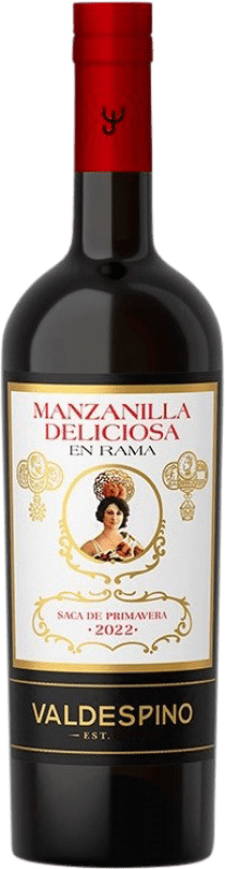 Valdespino Deliciosa Palomino Fino Manzanilla-Sanlúcar de Barrameda Fino en Rama, Non Filtrato — Sin Filtrar Media Botella 37 cl.
