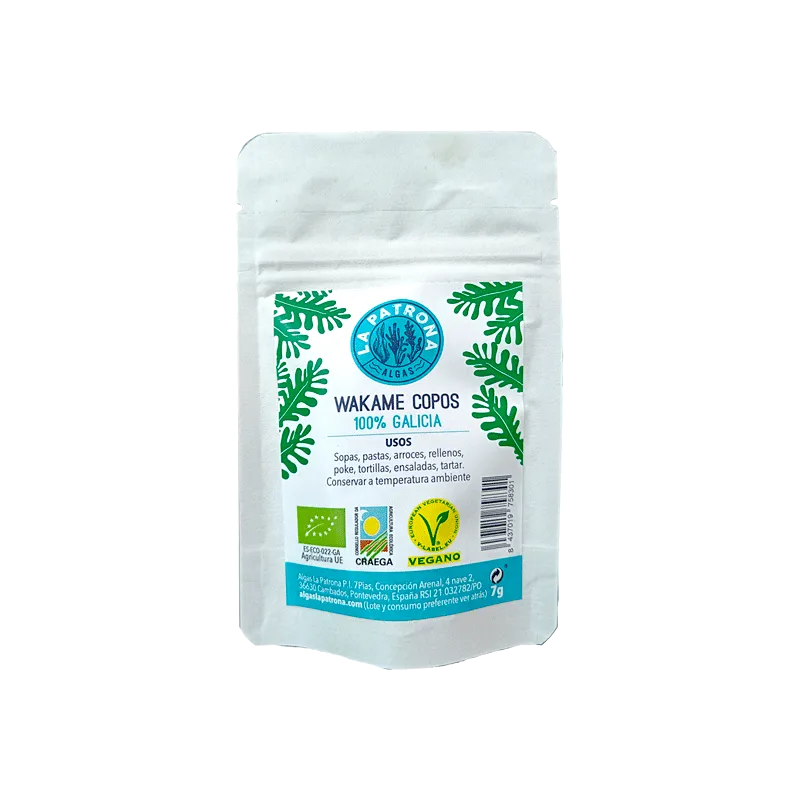 Sazonador alga Wakame en copos 7g ECO