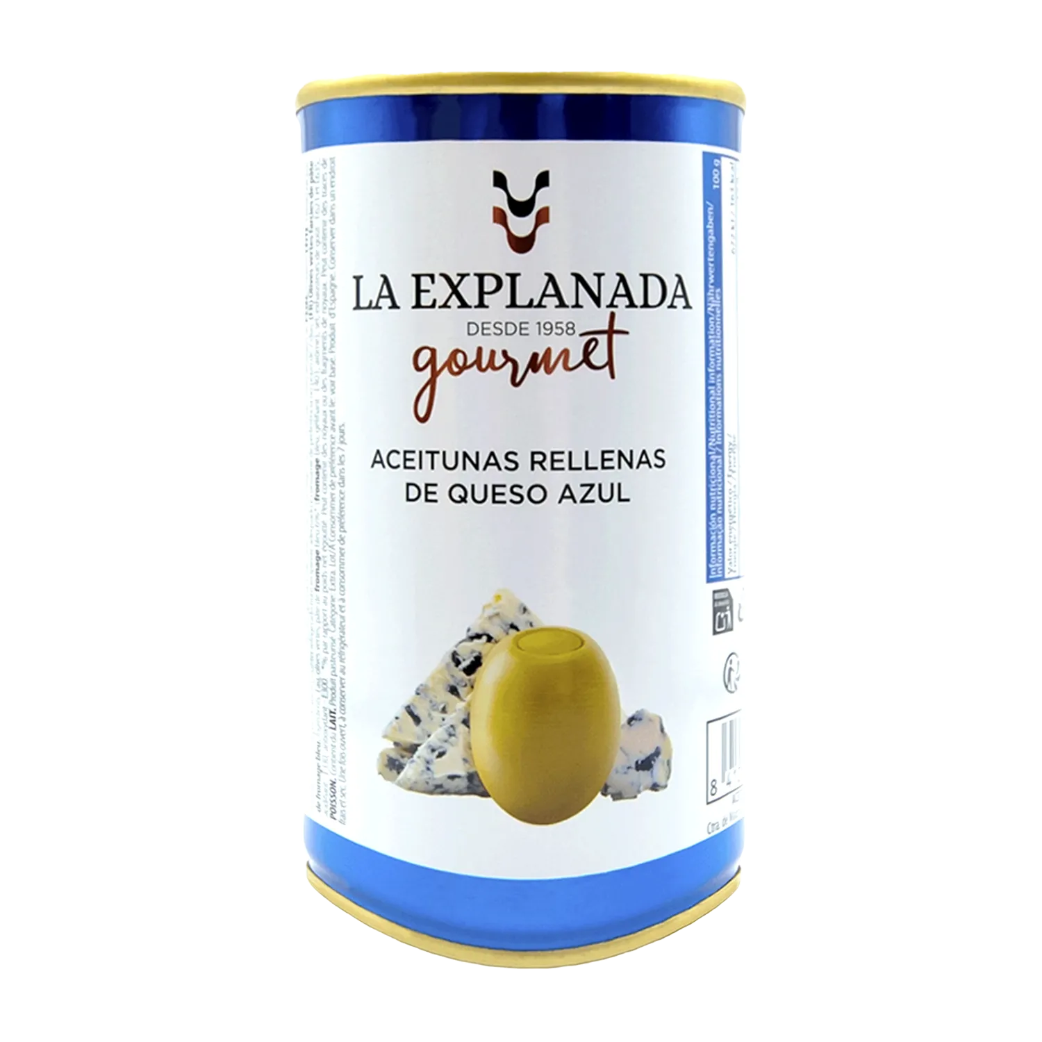 Aceitunas verdes rellenas de queso azul 150g