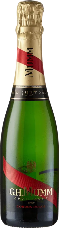 G.H. Mumm Cordon Brut Champagne Rouge — Rojo Gran Reserva Media Botella 37 cl.