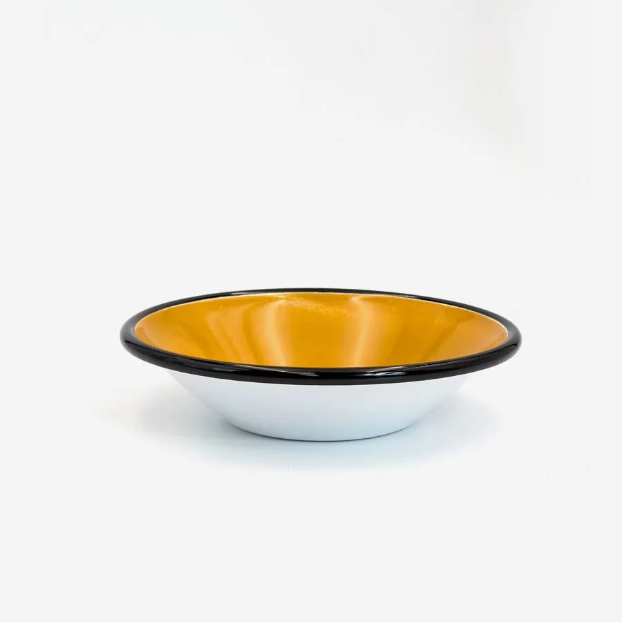 Bowl grande enamel mostaza