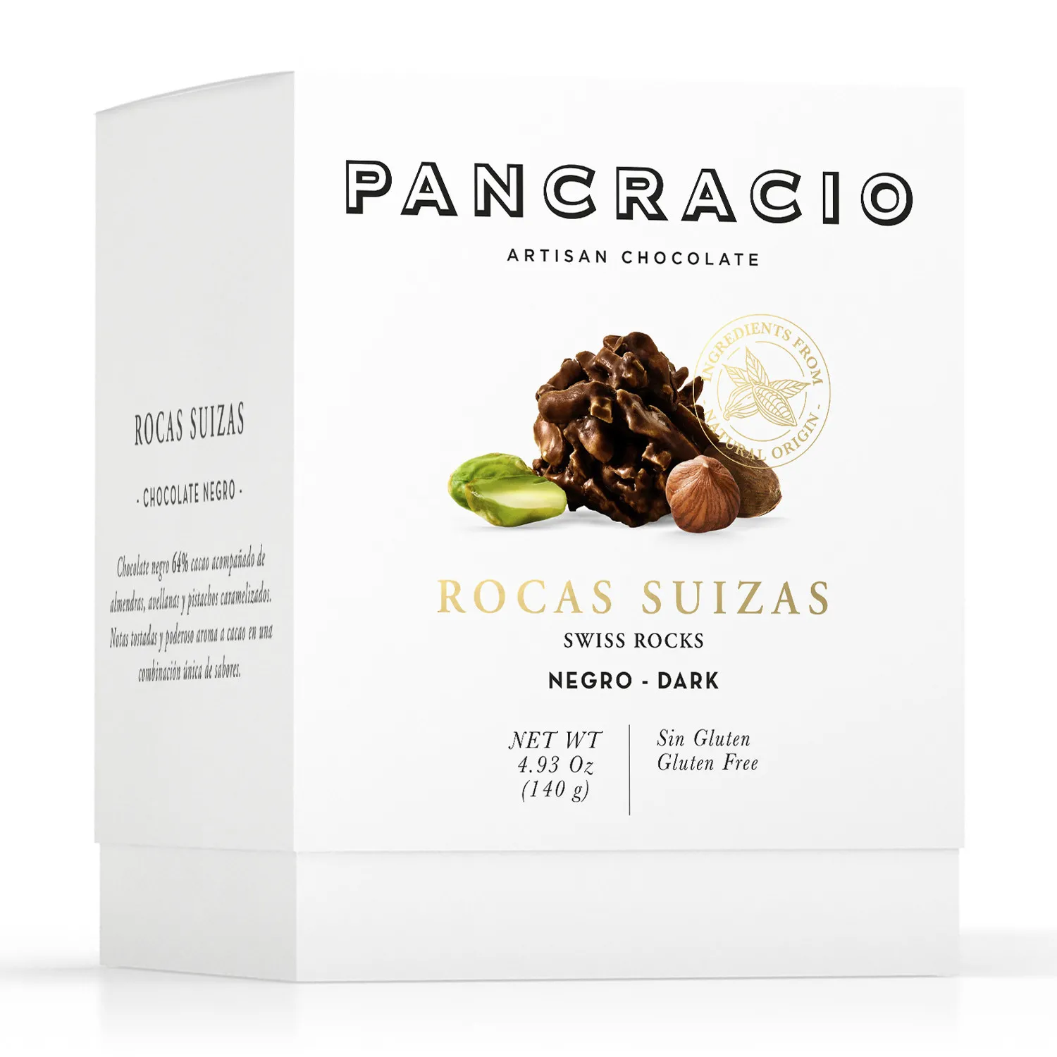 Box Pancracio Rocas suizas chocolate negro 140g