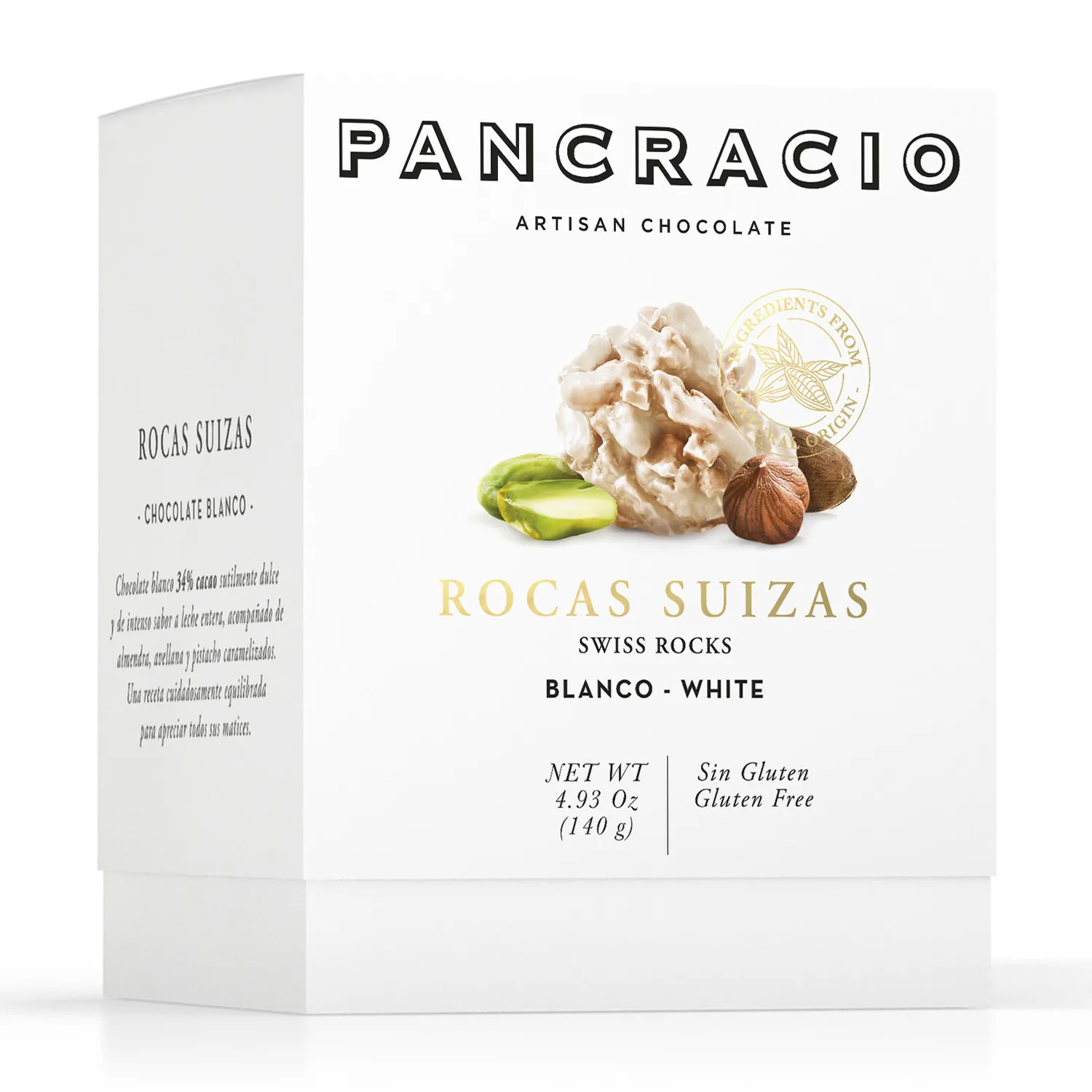 Box Pancracio Rocas suizas chocolate blanco 140g