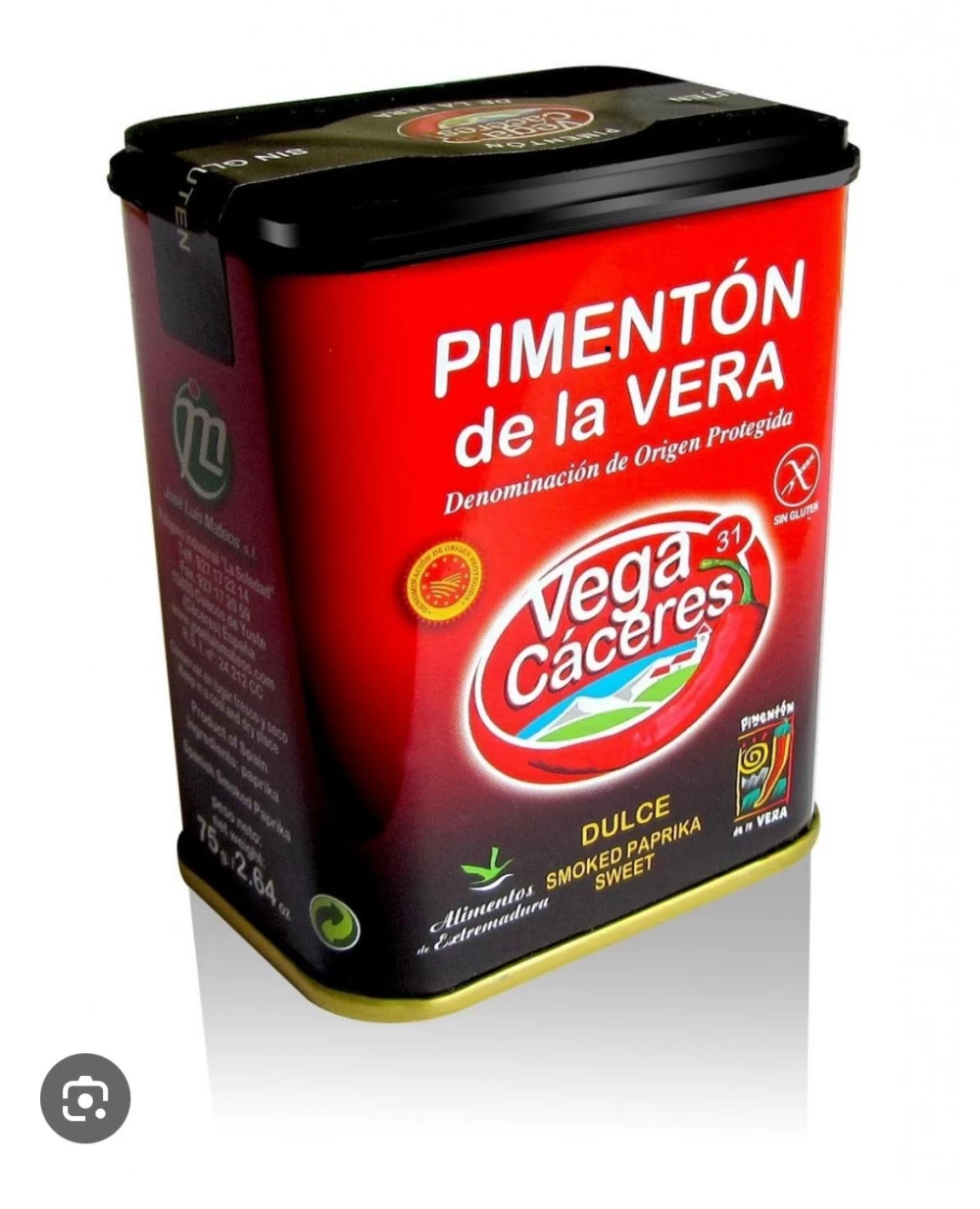 Pimentón de la Vera Dulce Vega Cáceres DOP (75gr)