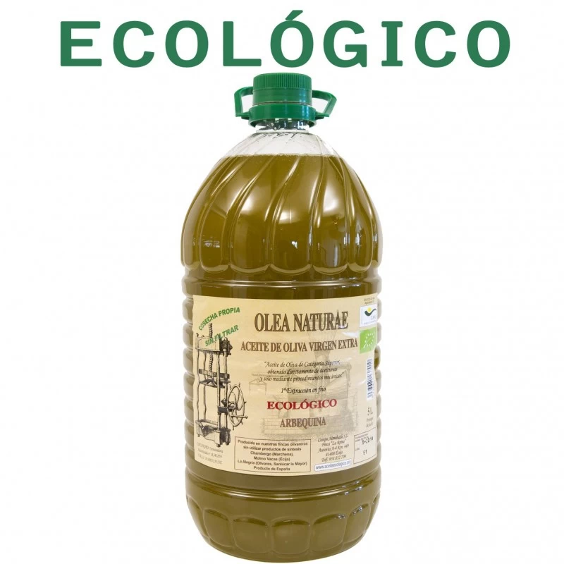 AOVE ECO Arbequino Sin Filtrar Olea Naturae (5L)