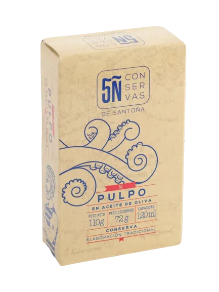 Pack de 10 latas de Pulpo en aceite de oliva 120 ML