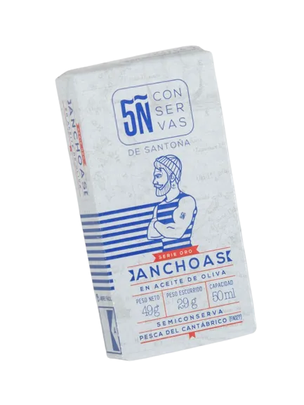 Pack de 15 latas de Anchoas del Cantábrico Oliva Oro 50 ML