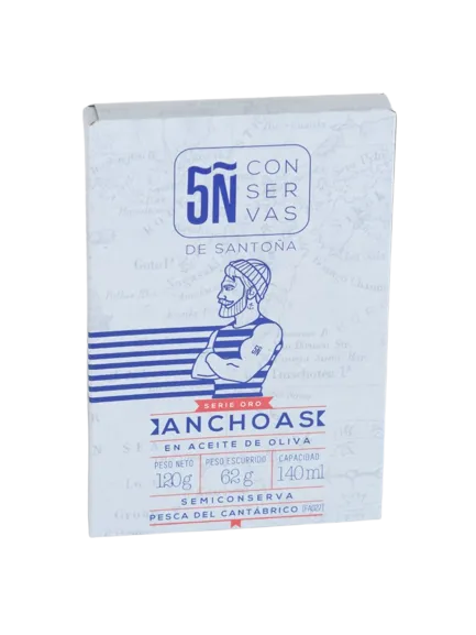 Pack de 10 latas de Anchoas del Cantábrico Oliva Oro 140 ML