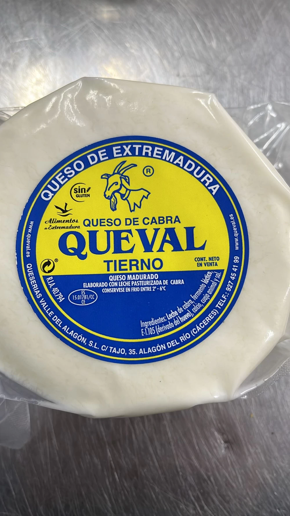 Queso Cabra Tierno Queval (500gr)