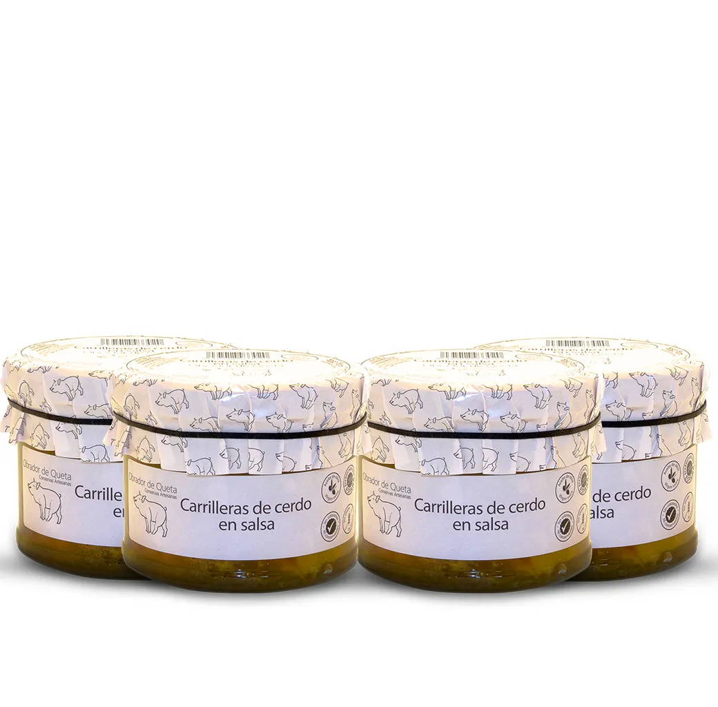 Carrilleras de cerdo al vino blanco - 4 unidades
