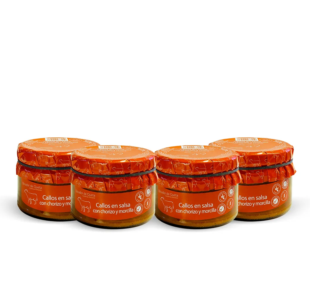 Callos en salsa con jamón chorizo y morcilla ahumados - 4 unidades
