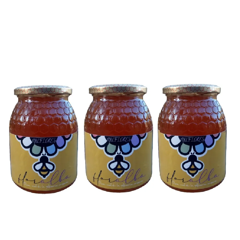 Pack 3 Botes de 1 Kilo de Miel de Milflores de la Alcarria