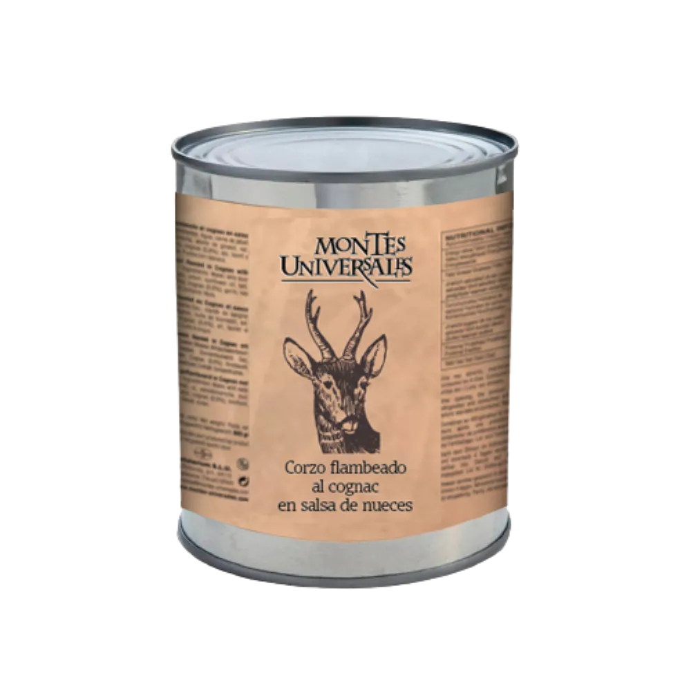 Corzo flambeado al cognac en salsa de nueces (800g)