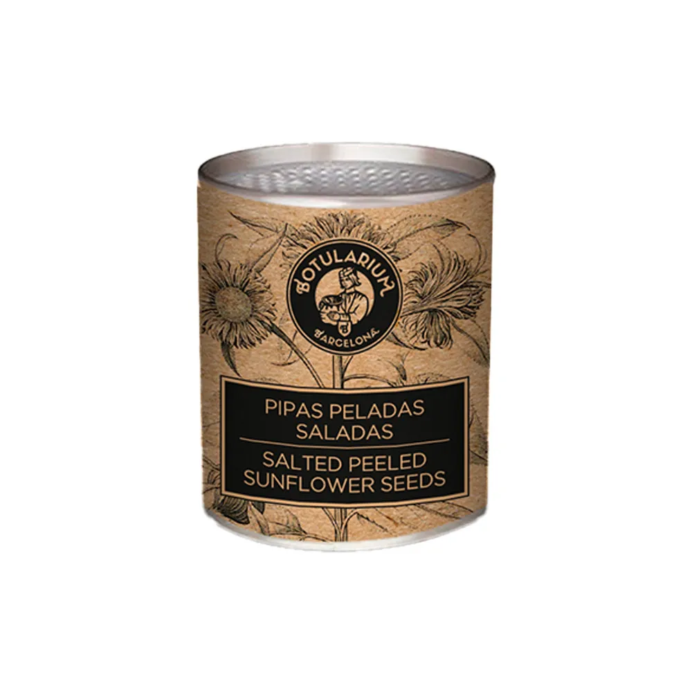 Pipas peladas saladas Botularium - Pack de 10 latitas minibar