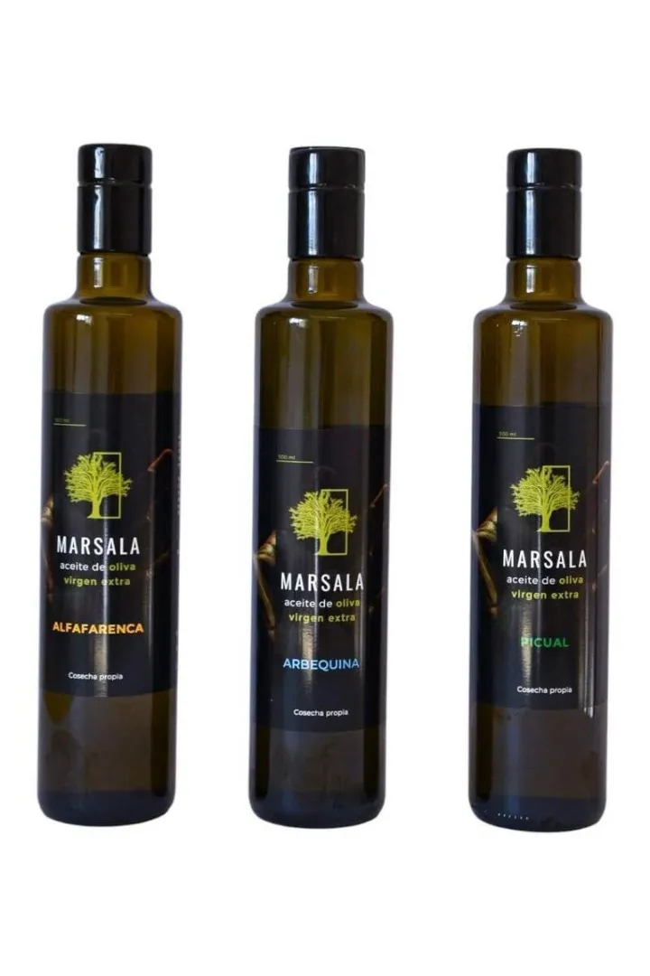 Pack AOVE Gourmet Marsala - Arbequina Alfafarenca y Picual 4x3x500ml