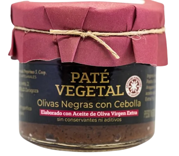 Paté Vegetal de Olivas de Aragón con Cebolla - Pack 4 unidades