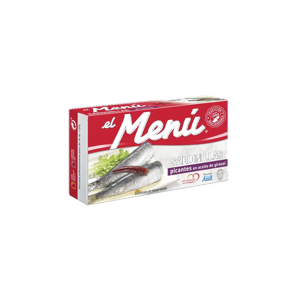 Sardinillas Picantes en Aceite de Girasol - El Menú 120 g