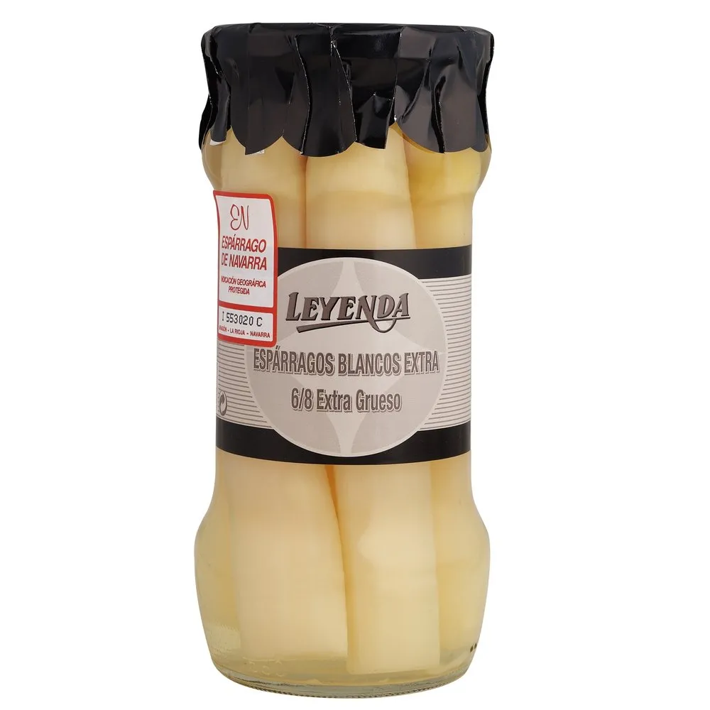 Espárrago 6/8 D.O. Navarra Conservas Leyenda Extra grueso selección gourmet - Frasco 580 ml