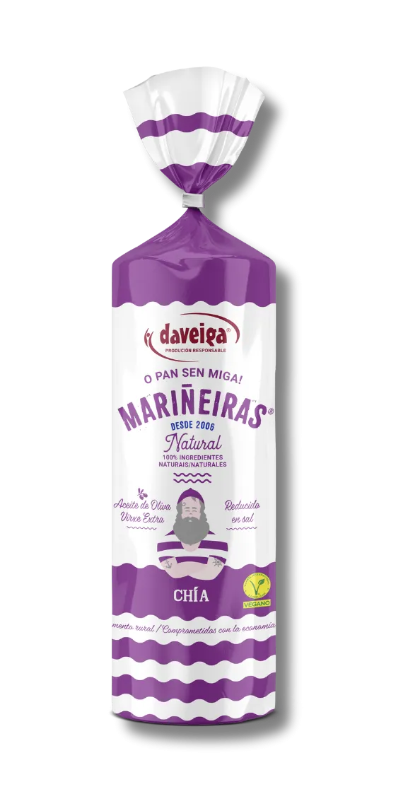 Tostas de pan naturales con semillas de chía - Pack 10 x 200g