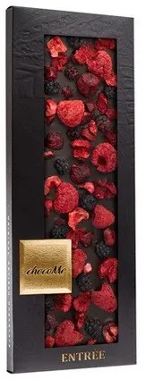 chocoMe - Chocolate Negro V66% con Mora, Guinda y Frambuesa