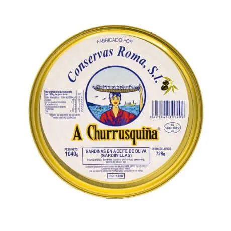 Sardinillas en Aceite de Oliva 120-130 Piezas A Churrusquiña - Conservas Gallegas Premium